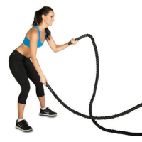 Nylon covered (3.8cmx9 meter) 1.5"x30' combat rope Muscle Power Training Rope Tug of war rope