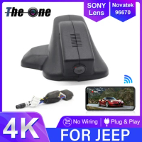 For Jeep Compass 2020 2021 2022 Front and Rear 4K Dash Cam for Car Camera Recorder Dashcam WIFI Car Dvr Recording Devices