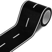 Roadway Tape - Black Road Track Tape Car Track Tape for Kids Birthday Party Racing Party Decoration 