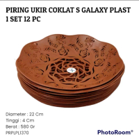 Piring Ukir Coklat S Galaxy 1 Set 12 Pcs