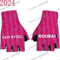 Van Rysel Roubaix Lille Métropole 2024 Cycling Gloves Men Bicycle Gel Summer Half Finger Glove Fingerless MTB Road Bike Jersey
