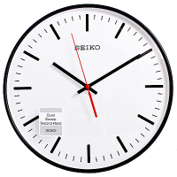 SEIKO 精工 極簡立體 滑動式秒針 靜音 時鐘 掛鐘(QXA701K)-29.5cm