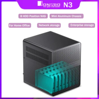 Jonsbo N3 Aluminum All-In-One NAS Mini ITX Case 8 HDD Position NAS Office Desktop Mini Chassis Pc Cabinet PC Case