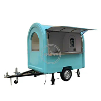 Mobile Food Trailer Truck Coffee Ice Cream Hot Dog Cart Red Wine Kiosks Van With Cooking Equipment Mobile Catering Carts