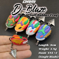 「DRM」D-Blaze SNS Soft Rubber Frog 3cm/5.4g Umpan Casting Killer Haruan Gewang Floating Bait Soft Fro