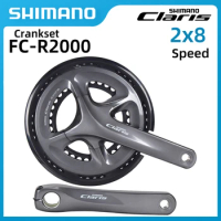 SHIMANO CLARIS R2000 Crankset 2x8 Speed groupset include FC-R2000 50-34T 170/175mm BB-RS500 / BB-RS500-PB Bottom Bracket