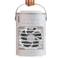 Evaporative Air Conditioner Fan Compact Cooler Evaporative Air Fans USB Evaporative Ventilator With 3 Fan Speeds 7 LED Lights
