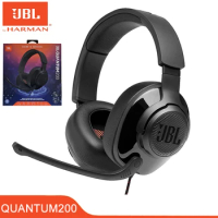 JBL Quantum200 Wired Over-Ear Gaming Headphones With Volume Control Function With Flip-Up Mic Studio DJ Q 200 Headset For PC PS4