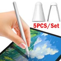 5-1Pcs Stylus Pen Tip Cover For Apple Pencil 1st 2nd Generation Fiber Replacement Tip Case Nib Protective Cover For Apple Pencil