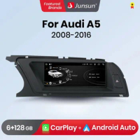 Junsun AI Voice Wireless CarPlay Car Radio Multimedia For Audi A5 2009-2014 2015 2016 4G DSP Andorid Auto Navigation Player