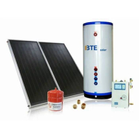200L 300L Exported Flat Panel solar Water Heater split pressure solar boiler with heat pump