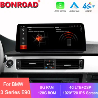 Bonroad 12.3‘’ Android Auto Car Multimedia Player For BMW 3 Series E90 E91 E92 E93 Carplay Radio GPS Navigation Screen Monitor