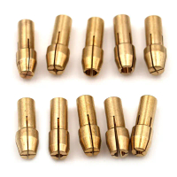 10 unit Brass Drill Chuck Collet Bits 0.5-3.2mm 4.8mm shank untuk alat putar
