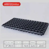 Tebal 0,6mm Tray Semai Pot Tray Penyemaian Bibit Tanaman 32/50/72/98/105/128 Lubang 105 Hole