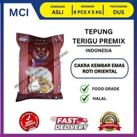CAKRA KEMBAR EMAS ROTI ORIENTAL / TEPUNG TERIGU ORIENTAL CAKRA KEMBAR EMAS 5 KG - 1 DUS 6 PCS