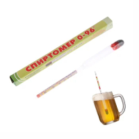 1pcs Household Alcohol Meter 0-96 Distillation Alcohol Machine Fermentation Brew Hydrometer Tester For Alcohol Product