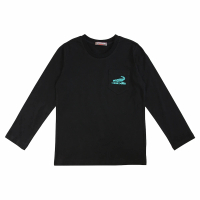 【Crocodile Junior 小鱷魚童裝】『小鱷魚童裝』純棉素色T恤-黑色(U62404-09-小碼款)