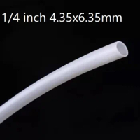 10meters 1/4 inch 4.35x6.35mm 4.35mm ID anti-corrosion white PTFE tube PTFE hose ptfe pipe polytef tubing heat-resistant F4 hose