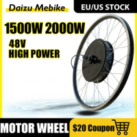 Electric Bicycle Hub Motor Wheel 48V 1500W 2000W Brushless Motor 60KM Max Range 26'' 28'' 29'' 700C Electric Bike Conversion Kit