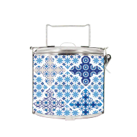 BDARI Tiffin Carrier - Cobalt Blue Arabic