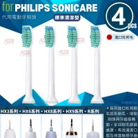 標準清潔型【一套4個】飛利浦牙刷頭代用 philips電動牙刷頭代用 飛利浦牙刷頭代用 HX3 HX6 HX9 R系列均合用 PHB4012