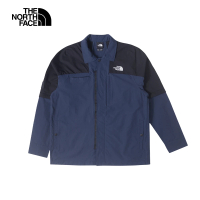 【The North Face】北面UE男款藍色吸濕排汗防潑水可拆卸衣袖休閒長袖襯衫｜88598K2