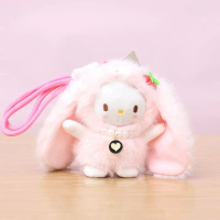 Sanrio Cute Plushie Cinnamoroll Cosplay Bunny Plush Doll Charm Keychain