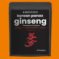 Korean Red Panax Ginseng 5000mcg 8 Transdermal Patches Strength Root ct Powder Supplement With High Ginsenosides