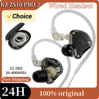 KZ ZS10 PRO 2 In Ear monitor HiFi Earphone Dynamic High-end Tunable Balanced Armature headphones monitoring Headphones phone kz