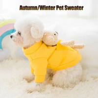 Pet Clothes Autumn and Winter Bear Sweater Poodle Cat Teddy Small and Medium-sized Two-legged Dog Clothes Dog Costume