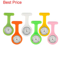 100Pcs/lot Women Nurse Pocket Watches Silicone Wholesale Pendant Clock Quartz Nurse Brooch Candy Pocket Watch