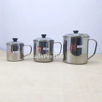 Mug Stainless 12 Cm Maxim - Gelas Gagang Anti Karat - Cangkir Kopi Warkop - Cangkir Stainless 10cm