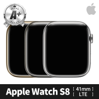 Apple A 級福利品 Apple Watch S8 LTE 41mm 不鏽鋼錶殼(副廠配件/錶帶顏色隨機)