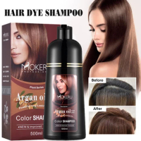 Mokeru 500ml Natural Brown Caramel Coffee Coloring Dye Fast Permanent Hair Dye Shampoo Maroon For Woman Gray Dye For Hair