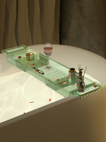 浴缸架 泡澡架 置物架 可伸縮浴缸置物架托盤輕奢泡澡置物板壓克力伴侶浴室架子浴桶支架『KLG1481』