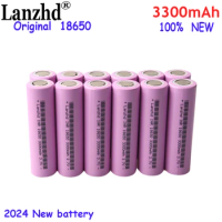 2024 NEW 12pcs Rechargeable Battery 18650 For Samsung 18650 original 3.7V Lithium Li Ion 3300mAh 17A Batteries For Battery pack