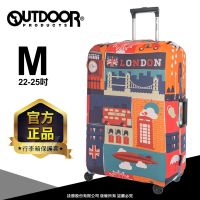 【OUTDOOR】行李箱保護套-英倫-M ODS19B02MEN