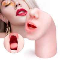 Heseks Oral Male Masturbator Masturbation Soft Stick Sex Toys For Men Deep Throat Blowjob Realistic Rubber Vagina Sexy Pussy