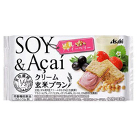 大賀屋 Asahi 玄米 巴西莓果 日本製 零食 夾心餅 營養 維他命 熱銷 美食 食物纖維 J00030431