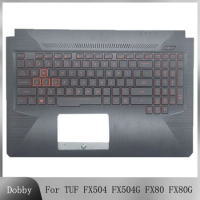 US Layout Gamer Red Backlit Keyboard For Asus TUF Gaming FX504G FX504GD FX504GE FX80 FX504 FX80G FX80GD Laptop Palmrest Cover