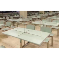 Custom Social Distancing Protective Shield Clear Plexiglass Acrylic Sneeze Guard for counter