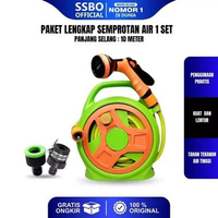 SSBO Paket 1 Set Lengkap Semprotan Selang Air 10 Meter Jet Spray Cuci Motor Mobil Anti Bocor COD Hij