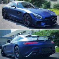 Carbon Fiber Front Lip&amp;Rear Bumper Diffuser Cover&amp;Trunk Wing Spoiler&amp;Side Body Skirts Kit For Mercedes Benz GT GTS GTR AMG Coupe