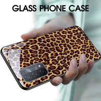 Ốp Điện Thoại, Cho OPPO A74 A54 5G 4G, Họa Tiết Da Báo, Kính Bóng, Ốp Lưng Chống Sốc, Quà Tặng