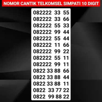 Kartu perdana 10 DIGIT Nomor Cantik Telkomsel Simpati 10 Digit prabayar isi ulang 0822 232 168