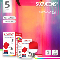 Lampu Led hias warna warni 5watt bohlam warna LED 5watt - LED Pingpong Biru Hijau Kuning Merah