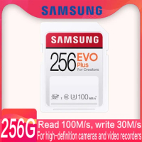 SAMSUNG EVO Plus SD Card For Creators 256GB 128GB 64GB 32GB SDHC SDXC Class 10 Memory Card Up to 100MB/s Video Camera Flash Card