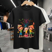 (พร้อมจัดส่งค่ะ)，COD เสื้อยืดวินเทจ เสื้อยืดสีดำผู้ชาย เสื้อยืด Uniqlo ไซส์ใหญ่ เด็กที่มีความสุข สำห
