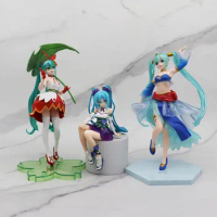 22.5CM 2024 New Anime Hatsune Miku dancing girl Morning Glory Elf Lotus leaf Figure kawaii PVC model toys doll ornaments gifts