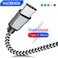 USB Type C Cable for One Plus 6 5t Fast Charging USB C Type-C Data Charger Cable for Samsung Galaxy S9 Plus mobile phone cable